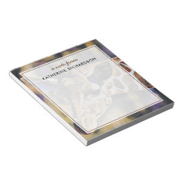 Bloco De Notas Pintura de Cores de Água Personalizada Girafa