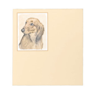 Bloco De Notas Pintura de Dachshund (Longhaired) - Arte de Cão O