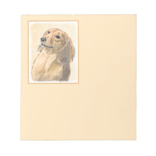 Bloco De Notas Pintura de Dachshund (Longhaired) - Arte de Cão O