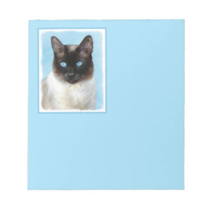 Bloco De Notas Pintura de Gatos Siameses - Arte de Gato Original