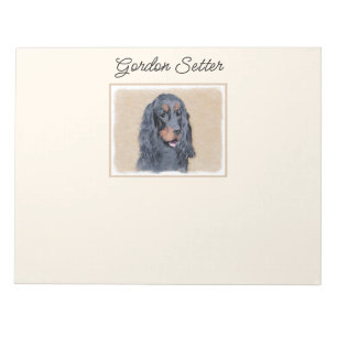Bloco De Notas Pintura de Gordon Setter - Arte de Cachorro Origin