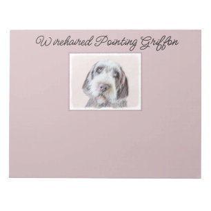 Bloco De Notas Pintura de Griffon por Wirehaired - Arte de Cão