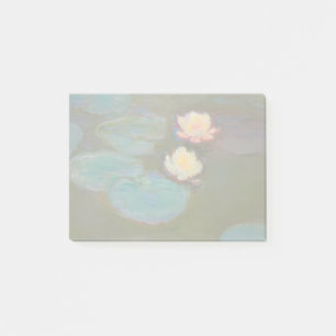 Bloco De Notas Pintura de Lírios de Água de Monet Lagoa Lírios de