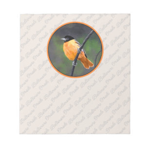 Bloco De Notas Pintura de Oriole - Arte Original para Pássaros