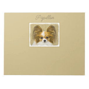 Bloco De Notas Pintura de Papillon (Hound Tri) - Arte de Cão Orig