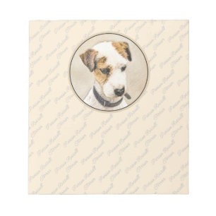 Bloco De Notas Pintura de Parson Jack Russell Terrier - Arte Cani
