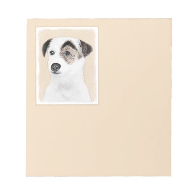 Bloco De Notas Pintura de Parson Jack Russell Terrier - Arte Cani (Frente)