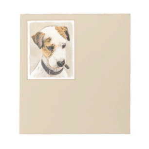 Bloco De Notas Pintura de Parson Jack Russell Terrier - Arte Cani
