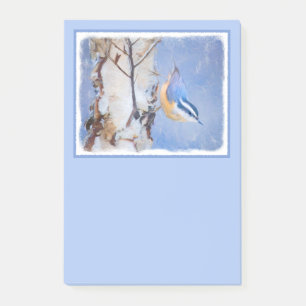 Bloco De Notas Pintura De Pássaros Original De Raça Vermelha