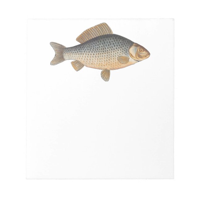Bloco De Notas pintura de pesca de peixe carpa desenho de água do (Frente)