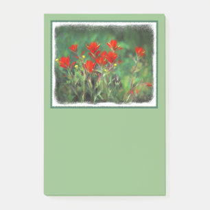 Bloco De Notas Pintura de pincel indiano - Arte de flor original