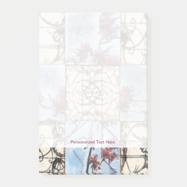 Bloco De Notas Pintura de Rolagem de Abstrato Paneled (Frente)