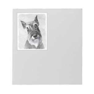 Bloco De Notas Pintura de Schnauzer (Giant) - Arte Canina