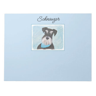 Bloco De Notas Pintura de Schnauzer (Miniatura) - Cachorro Origin