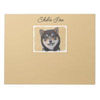 Pintura de Shiba Inu (Preto e Latão) - Notep de Ar