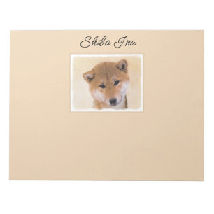 Bloco De Notas Pintura de Shiba Inu (Vermelho) - Notepa Original