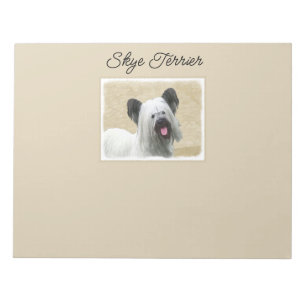 Bloco De Notas Pintura de Skye Terrier - Nota de Arte de Cachorro