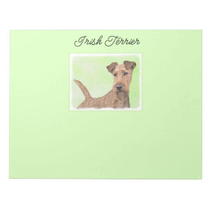 Bloco De Notas Pintura de Terrier irlandesa - Arte de cachorro or
