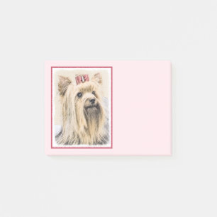 Bloco De Notas Pintura de Yorkshire Terrier - Arte de Cachorro Or