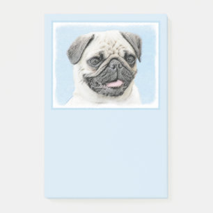 Bloco De Notas Pintura do Pug - arte original bonito do cão