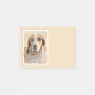 Bloco De Notas Pintura em Coonhound Inglês Americano - Arte Canin
