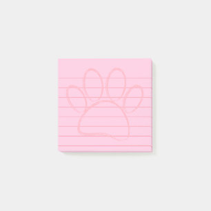 Bloco De Notas Pintura em giz Pinus Pink Paw Impressa Vinculada 3