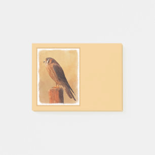 Bloco De Notas Pintura em Kestrel Americano - Arte original sobre
