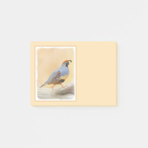 Bloco De Notas Pintura em Quail de Gambrel — Arte original sobr