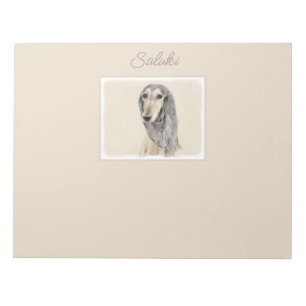 Bloco De Notas Pintura em Saluki (Fawn) - Arte de Cachorro Origin