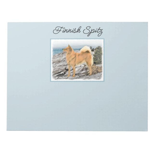 Bloco De Notas Pintura em Seashore - Arte Canina (Frente)