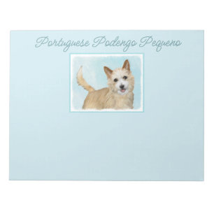 Bloco De Notas Pintura Portuguesa do Podengo Pequeno - Arte Origi
