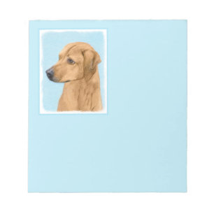 Bloco De Notas Pintura Ridgeback da Rodésia - Arte Cachorra Origi