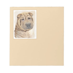 Bloco De Notas Pintura Shar Pei - Arte Cachorra Original