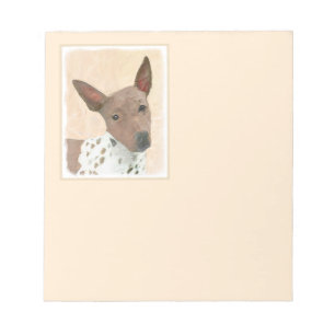 Bloco De Notas Pintura Terrier sem cabelos americana - Arte canin