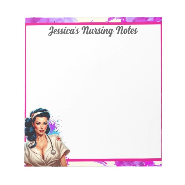 Bloco De Notas Pinup_ Nurse Badass (Frente)