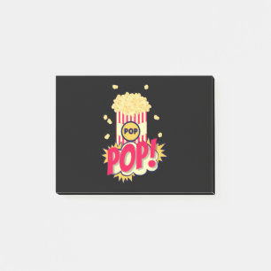 Bloco De Notas Pipoca Vintage Retro Engraçado