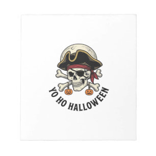 Bloco De Notas Pirata Caveira Halloween Gravura Vintage Camisa Br