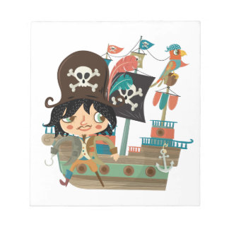Bloco De Notas Pirata e navio de pirata