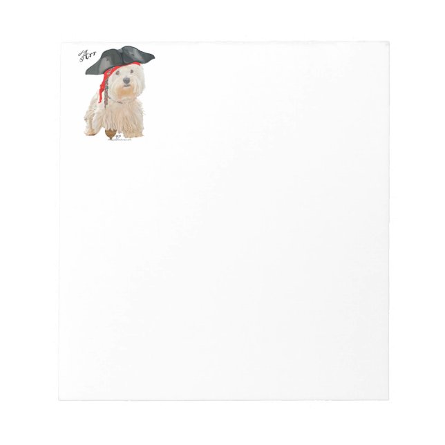 Bloco De Notas Pirata Westie (Frente)