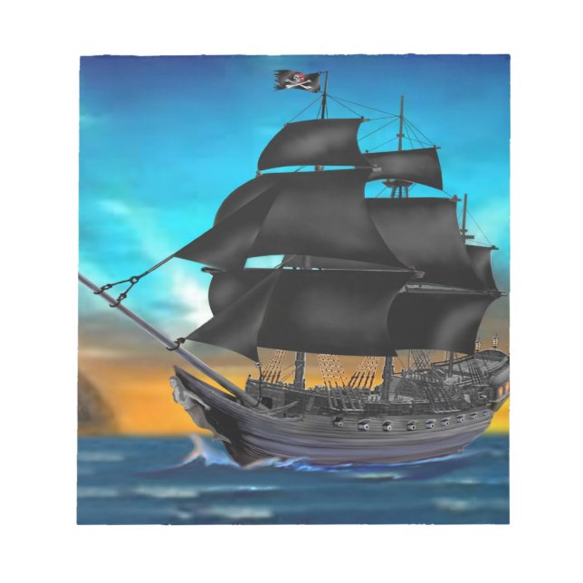 BLOCO DE NOTAS PIRATE SHIP NO SUNSET (Frente)