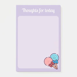 Bloco De Notas Pirulitos de Doces Kawaii