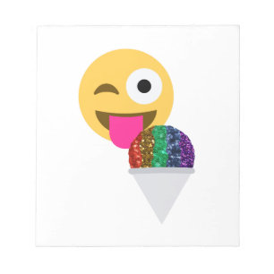Bloco De Notas piscar os olhos emoji brilhante