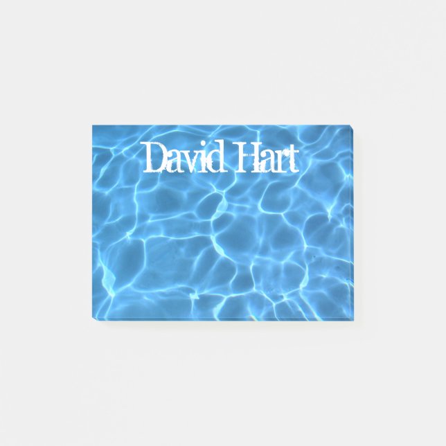 Bloco De Notas Piscina Azul Aqua Personalizada (Frente)