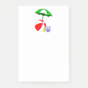 Bloco De Notas Piscina de praia Guarda-chuva Poste-o
