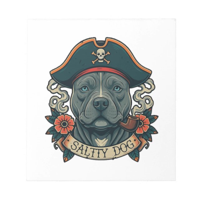 Bloco De Notas Pitbull Salty Dog (Frente)