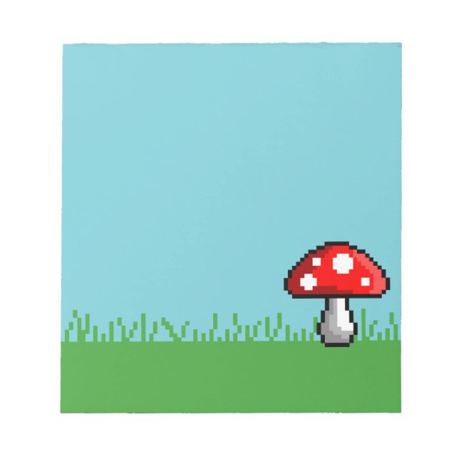 Bloco De Notas Pixel Mushroom Meadow Notepad (Frente)