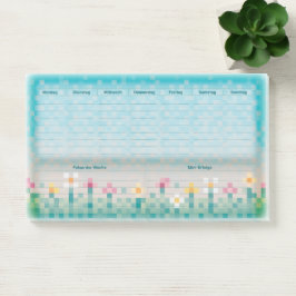 Bloco De Notas Pixelwiese Wochenplaner