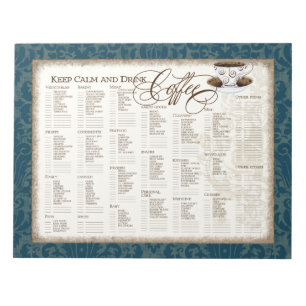 Bloco De Notas Placa da lista de compras - Manter Calma e Beber T