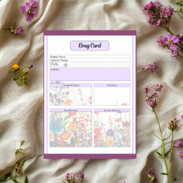 Bloco De Notas Placa de _Drogas para Jardim Roxo Bloqueando