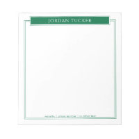 Placa de identificação verde escuro borda moderna